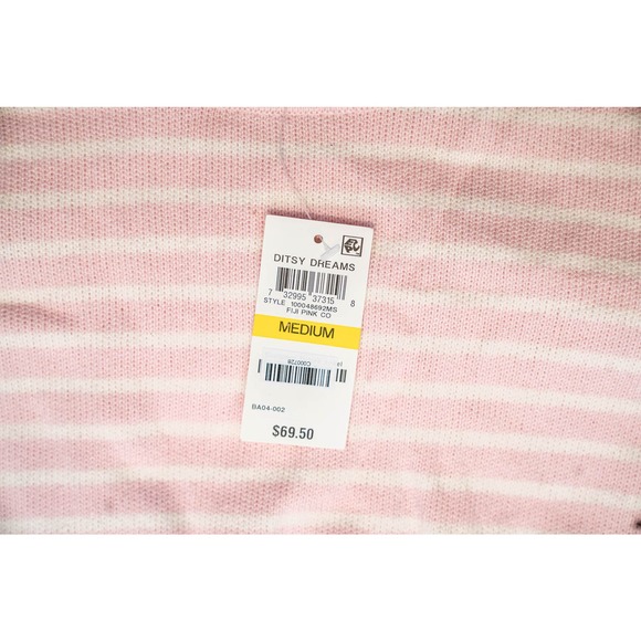 Maison Jules | Striped Scalloped Crossover Top, Sz M, Pink - Picture 3 of 5
